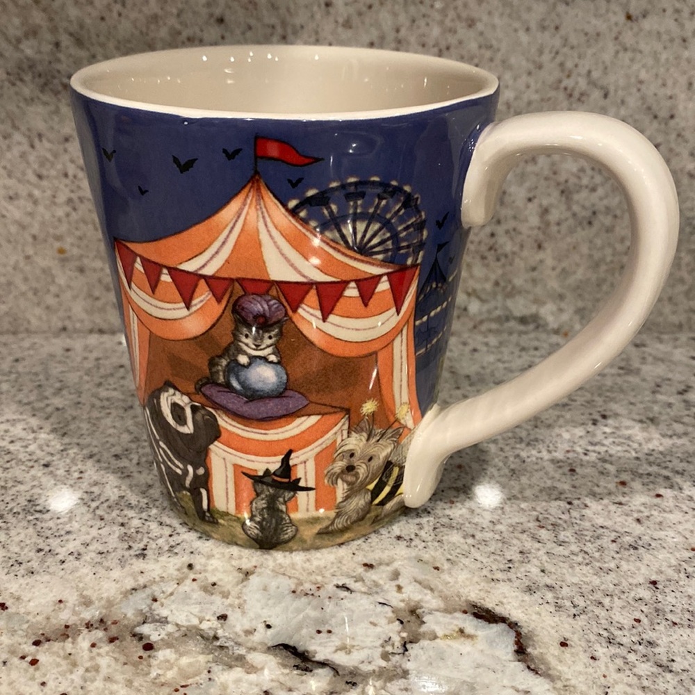 Pier 1 Halloween dog mug